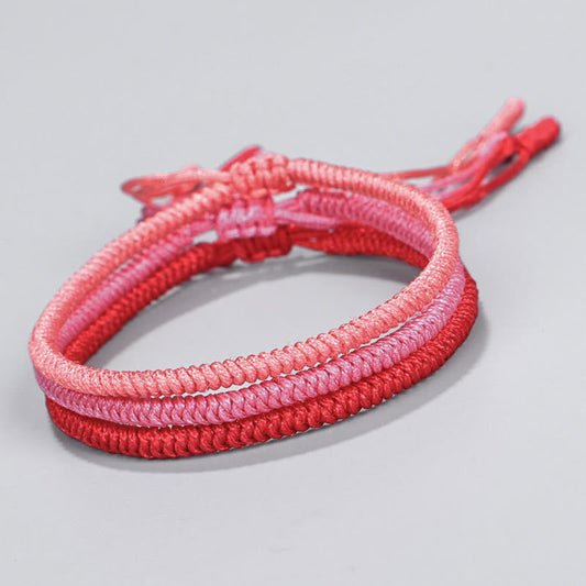 Ancient Tibetan Buddhist Red String Tradition  Tibetan 3Pcs King Kong Knot Protection Braided Bracelet
