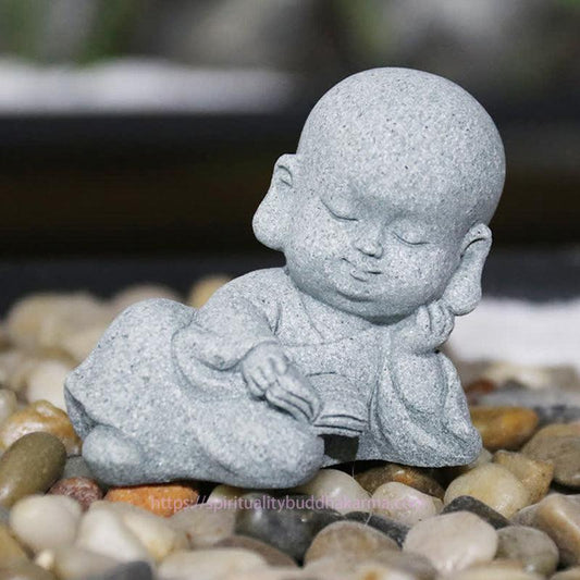 Spirituality Meditation Prayer Monk Buddha Statue Serenity Home Decoration