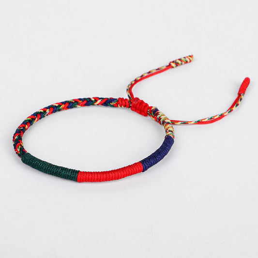 Handmade Four-Color Braided Tibetan Bracelet Creative Red String Bracelet