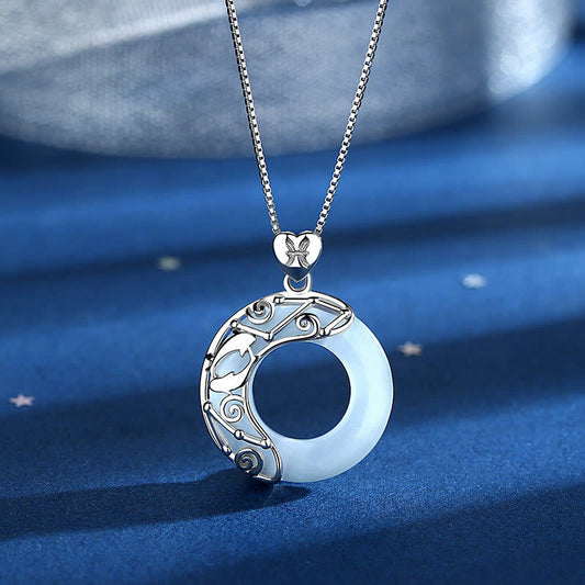 Spirituality Buddha Karma 925 Sterling Silver 12 Constellations of the Zodiac Cat's Eye Love Support Necklace Pendant