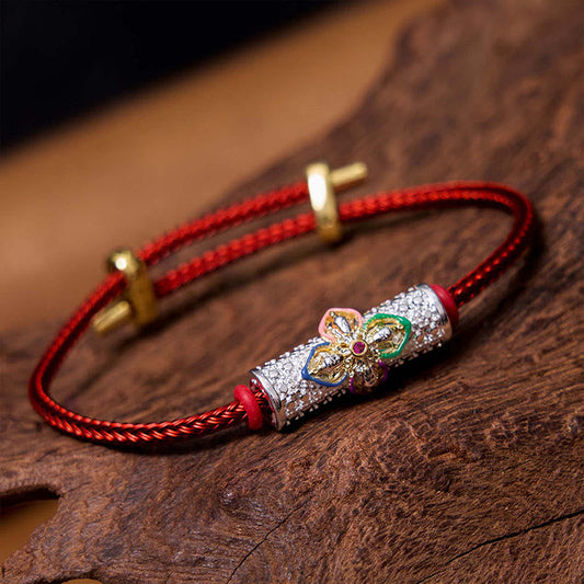 Tibetan Knot Protection Copper Luck Red String Bracelet