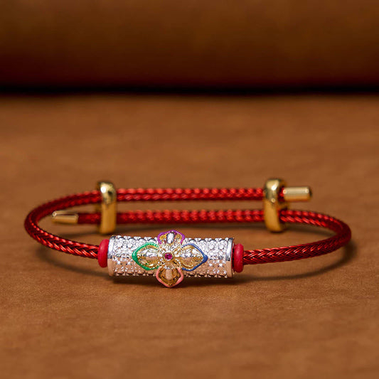 Tibetan Knot Protection Copper Luck Red String Bracelet