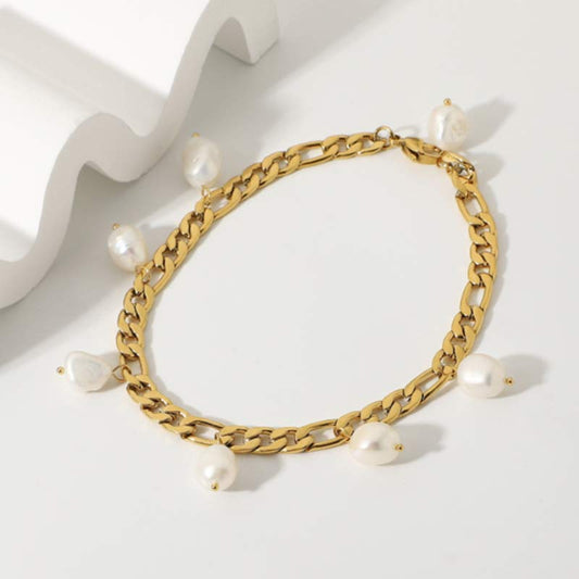 Spirituality Buddha Karma Pearl Happiness Wealth Anklet