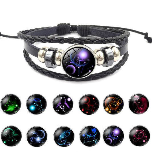 Spirituality Buddha Karma 12 Constellations of the Zodiac Moon Protection Bracelet