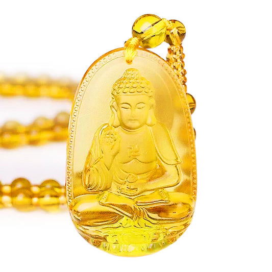 Wealth Solar Plexus Chakra (Third Chakra) Guardian Buddha Serenity Pendant Necklace (Extra 40% Off | USE CODE: FS40)