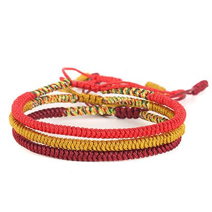 Handcrafted Tibetan-Style Vajra Knot Bracelet : A Symbol of Good Luck, Auspiciousness, and Wealth