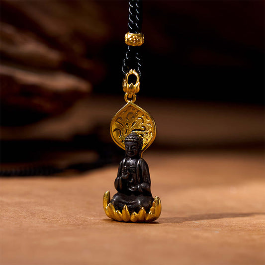 Buddha Energy Necklace Tibetan Alloy Buddha Kwan Yin Avalokitesvara Serenity Necklace Pendant