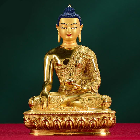 Spirituality Buddha Shakyamuni Figurine Enlightenment Copper Statue Home Offering Decoration