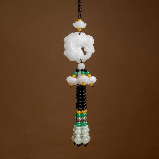 Jade  FengShui Jade PiXiu Blessing Car Pendant Decoration