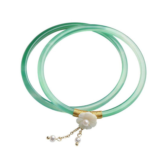 Jade  Natural Cyan White Jade Success Bracelet