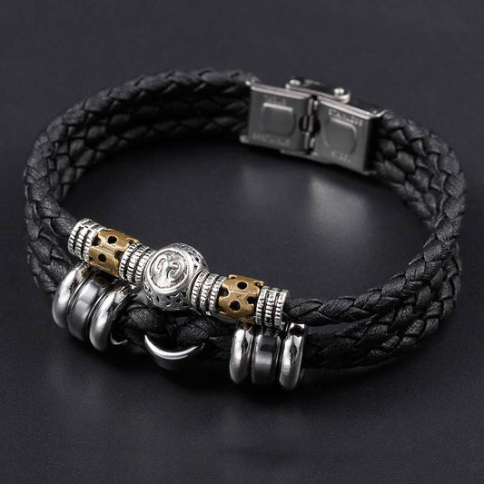 Spirituality Buddha Karma 12 Constellations of the Zodiac Hematite Protection Bracelet
