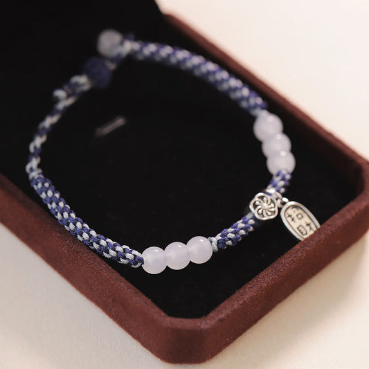 Ancient Tibetan Buddhist Red String Tradition  Handmade Lucky Fortune Rope Bracelet