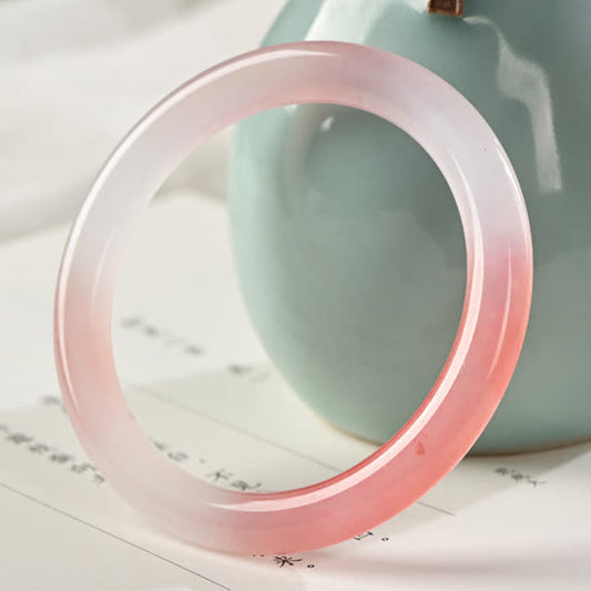 Jade  Pink Golden Silk Jade Wealth Bracelet Bangle