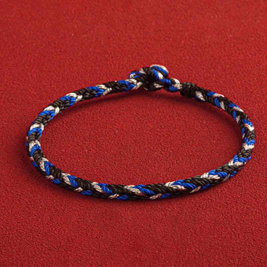 Ancient Tibetan Buddhist Red String Tradition  "May prosperity fill your life" Lucky Multicolored Bracelet