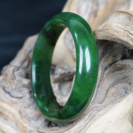 Jade  Natural Hetian Cyan Jade Happiness Success Bracelet Bangle