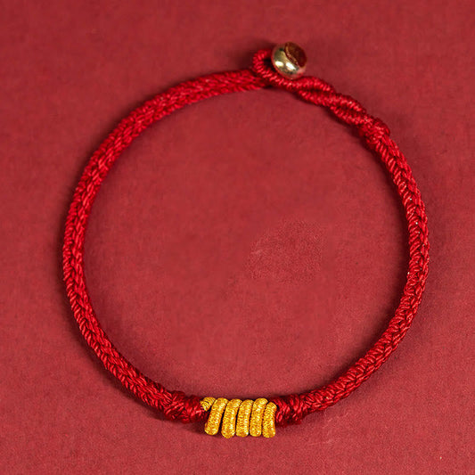 Ancient Tibetan Buddhist Red String Tradition  Handcrafted King Kong Knot Luck Protection Braid Rope Bracelet
