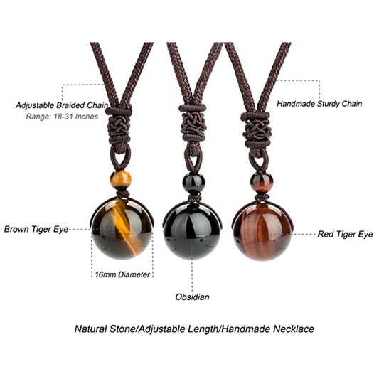 Spirituality Buddha Karma  Tibetan Tiger's Eye Protection Necklace