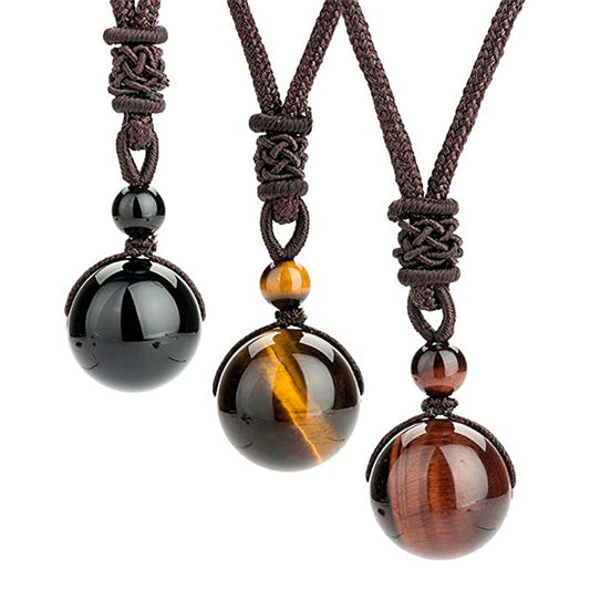Spirituality Buddha Karma  Tibetan Tiger's Eye Protection Necklace