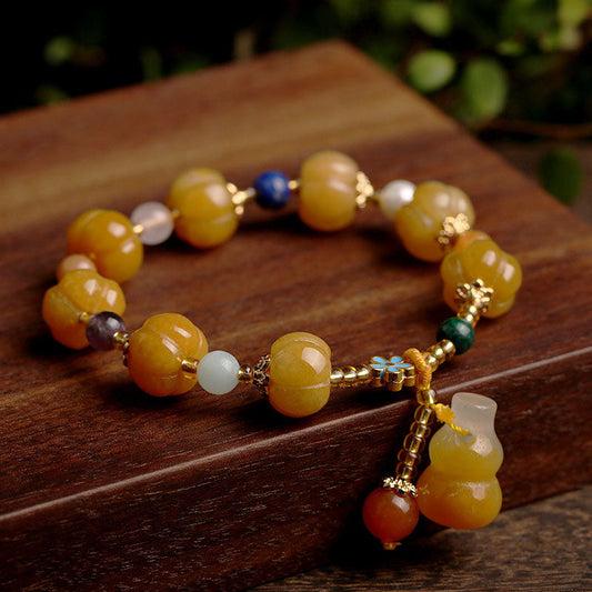 Jade  Golden Silk Jade Pixiu Wealth Bracelet
