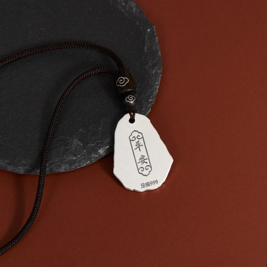 Buddha Energy Necklace 999 Sterling Silver Ksitigarbha Buddha Zakiram Goddess Necklace Pendant