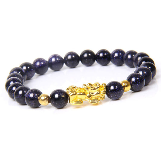 Spirituality Buddha Karma FengShui Lucky Pixiu Obsidian Wealth Bracelet