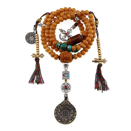 Spirituality Buddha Karma Tibet 108 Mala Beads Bodhi Seed Bagua Vajra Wealth Bracelet