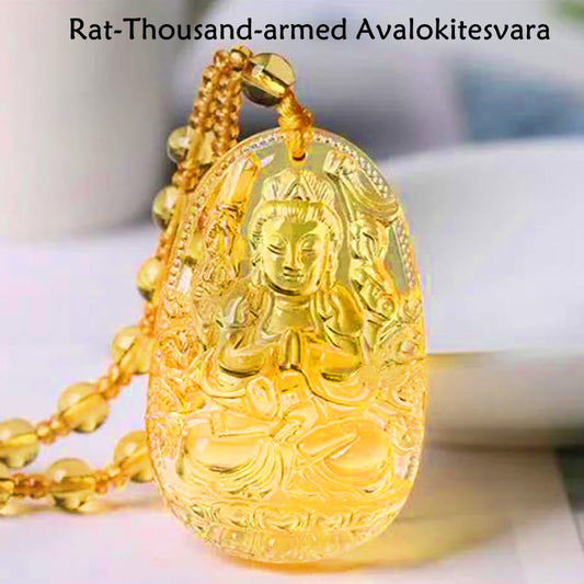 Wealth Solar Plexus Chakra (Third Chakra) Guardian Buddha Serenity Pendant Necklace (Extra 40% Off | USE CODE: FS40)