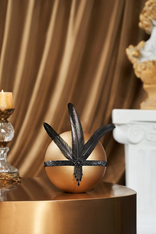 1920s Flapper Headpiece Roaring 20s Feather Headband Roaring 20s Gatsby Hair Accessories
