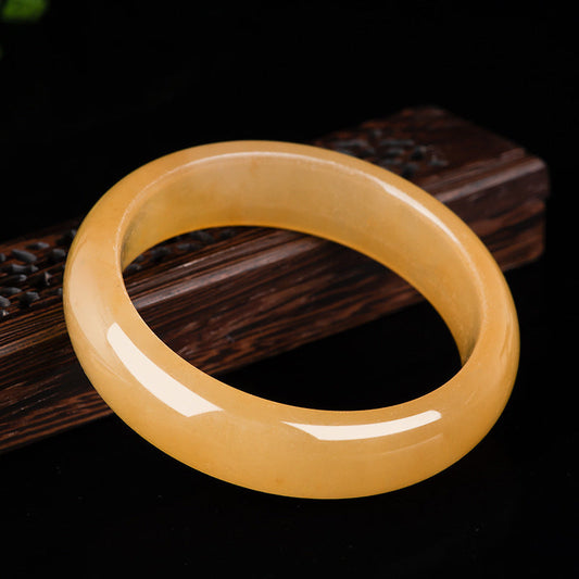 Jade  Natural Golden Silk Jade Wealth Bracelet Bangle