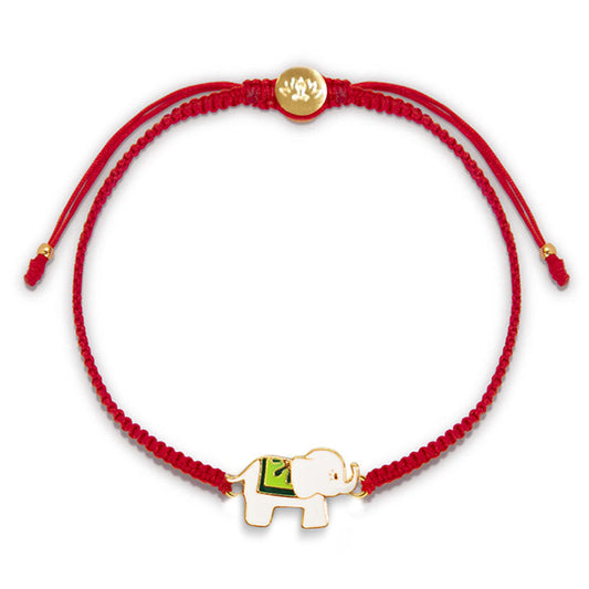 Ancient Tibetan Buddhist Red String Tradition  Tibetan Handmade 925 Sterling Silver Lucky Elephant Red String Bracelet