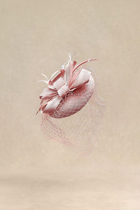 Fascinators Hat Veil Feather Hair Clip Tea Party Kentucky Pillbox Derby Bridal for Wedding