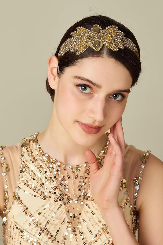 Flapper Headpiece for Women - Flapper Headband 1920s Gatsby Headpiece Vintage Accessories for Women