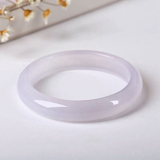 Jade  Natural Purple Jade Soothing Protection Bracelet Bangle