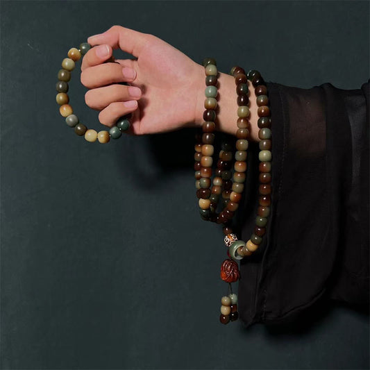 Spirituality Buddha Karma 108 Mala Beads Bodhi Seed Peace Wisdom Bracelet Wrist Mala Pocket Mala