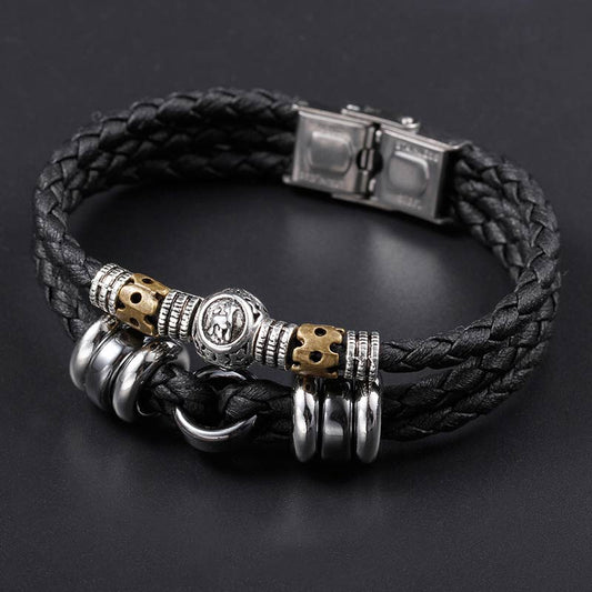 Spirituality Buddha Karma 12 Constellations of the Zodiac Hematite Protection Bracelet