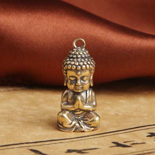 Spirituality Buddha Compassion Copper Keychain Pendant Decoration
