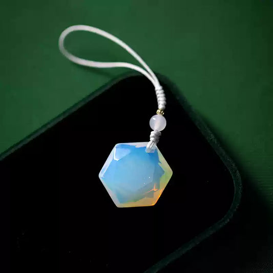 Black Obsidian, Opal, and Clear Quartz Phone Charms : Elegant Designs with Powerful Energy Benefits