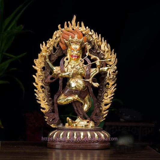Spirituality Kurukulla Buddha Figurine Serenity Copper Statue Home Decoration