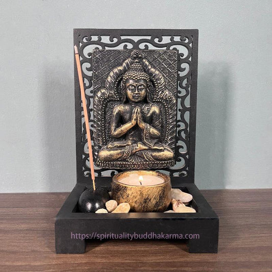 Spirituality Buddha Compassion Serenity Home Resin Prayer Altar Decoration