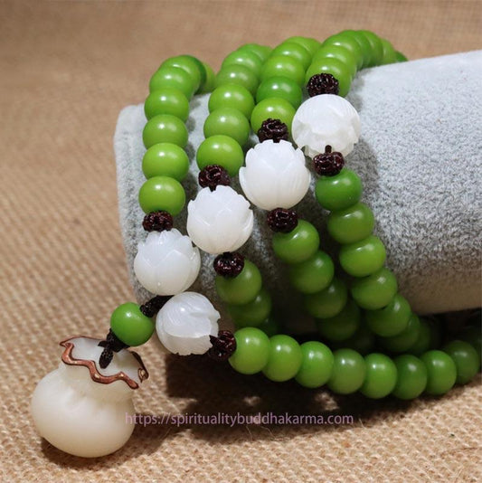 Spirituality Buddha Karma Natural Bodhi Seed 108 Beads Mala Wisdom Bracelet