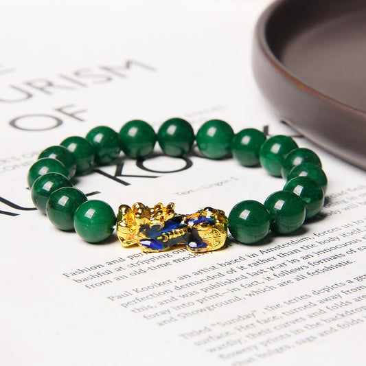 Jade  Pixiu Jade Abundance Protection Bracelet