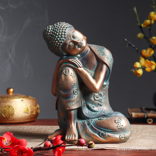 Spirituality Tibetan Meditating Buddha Serenity Resin Statue Decoration