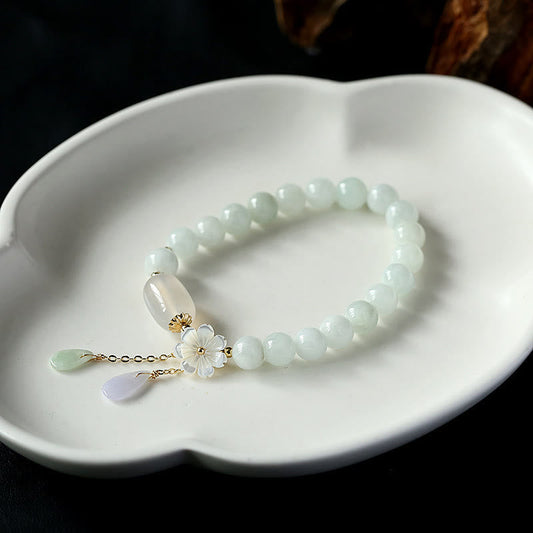 Jade  Natural White Jade Luck Bracelet