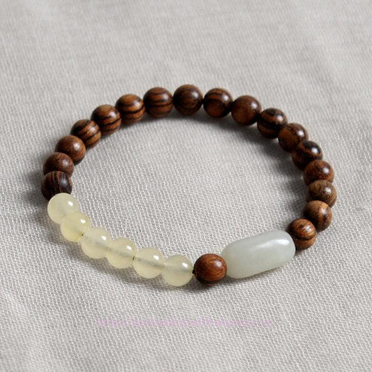 Jade   Jade Sandalwood Luck Abundance Bracelet