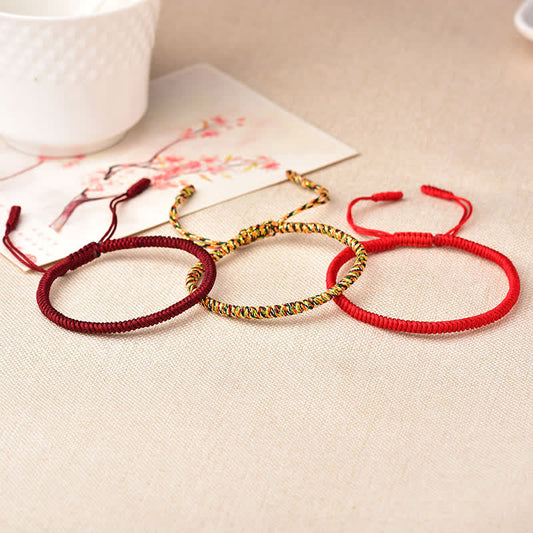 Ancient Tibetan Buddhist Red String Tradition  Tibetan Lucky 3 Combination Sets Red String Bracelet