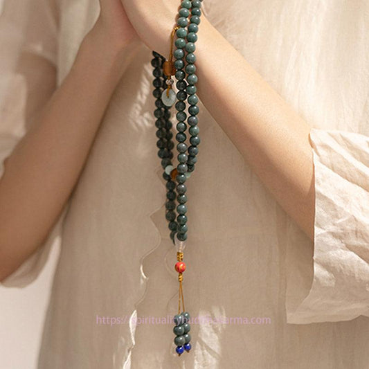 Spirituality Buddha Karma 108 Beads Bodhi Seed Blessing Meditation Bracelet Mala