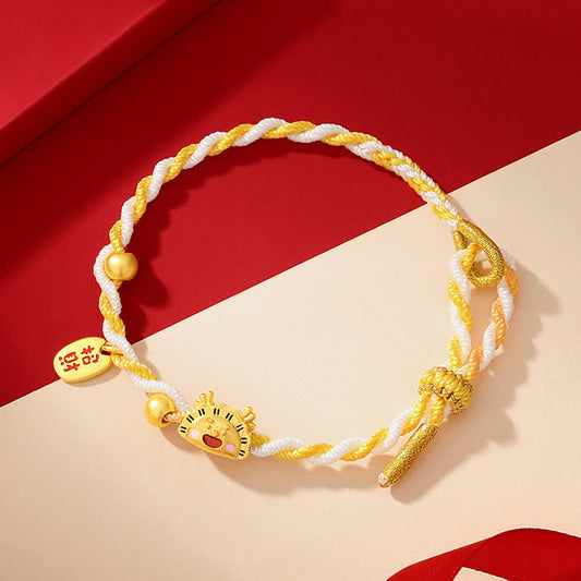 ❗❗❗A Flash Sale- Ancient Tibetan Buddhist Red String Tradition  925 Sterling Silver Year Of The Dragon Dumpling Design Attract Fortune Luck Braided Bracelet