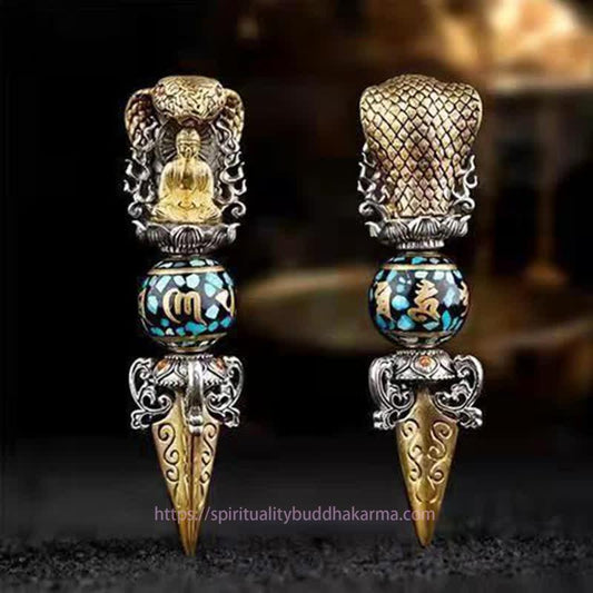 Buddha Energy Necklace Tibetan Om Mani Padme Hum Buddha Wealth Rotation Necklace Vajra Pendant