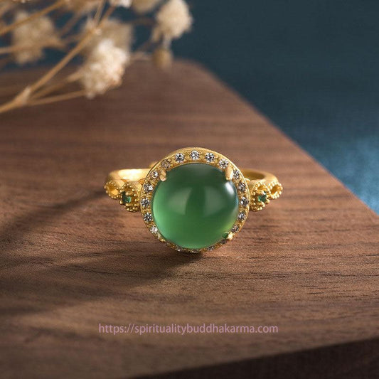 Jade  Green Jade Fortune Ring