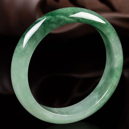 Jade  Natural Jade Fortune Blessing Bangle Bracelet